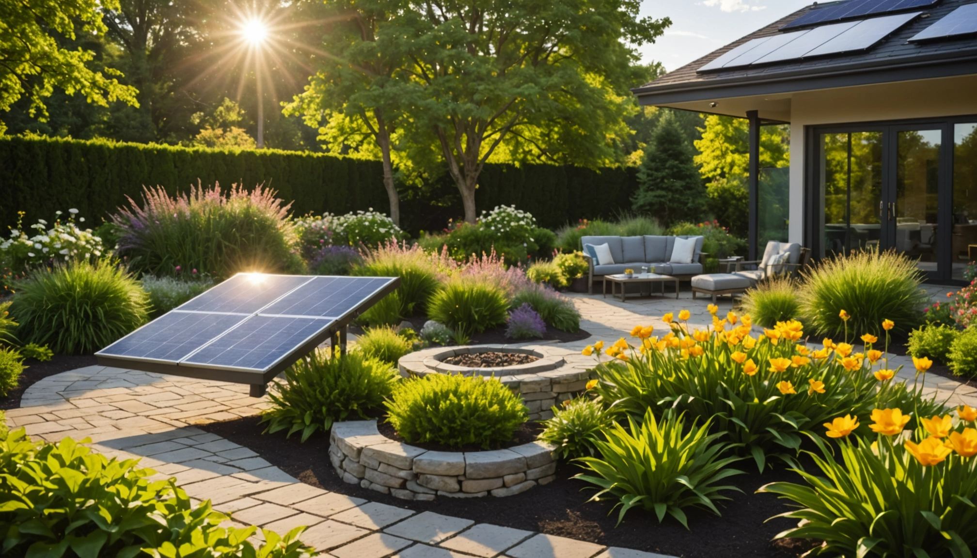 Harmoniser l'énergie solaire avec l'art de la décoration extérieure